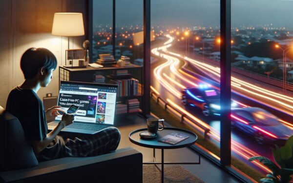 Un joueur récupère des jeux gratuits Prime Gaming sur ordinateur portable